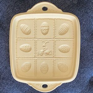 🐰 Brown Bag Cookie Art Easter Stoneware Mold Pan (1993 Hill Design)